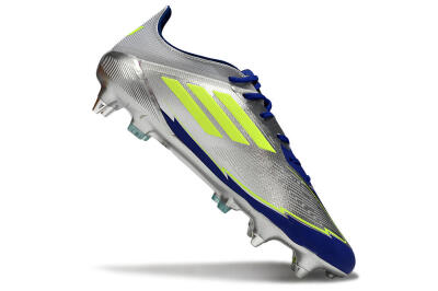 Men's Adidas F50 Elite SG Football Boots - Silver/Yellow/Blue