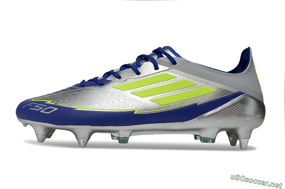 Men's Adidas F50 Elite SG Football Boots - Silver/Yellow/Blue 0