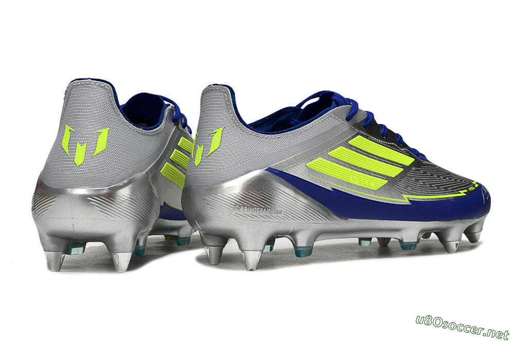 Men's Adidas F50 Elite SG Football Boots - Silver/Yellow/Blue 6