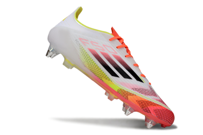 Men's Adidas F50 Elite SG Football Boots - White/Red/Yellow
