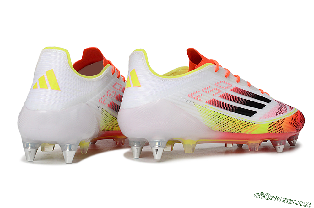 Men's Adidas F50 Elite SG Football Boots - White/Red/Yellow 6