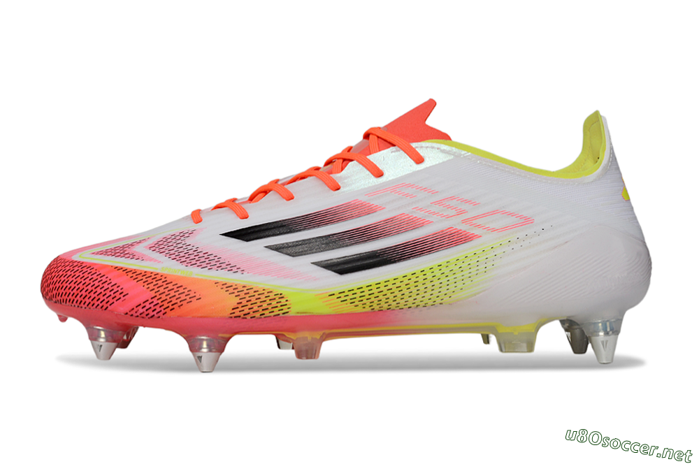 Men's Adidas F50 Elite SG Football Boots - White/Red/Yellow 0