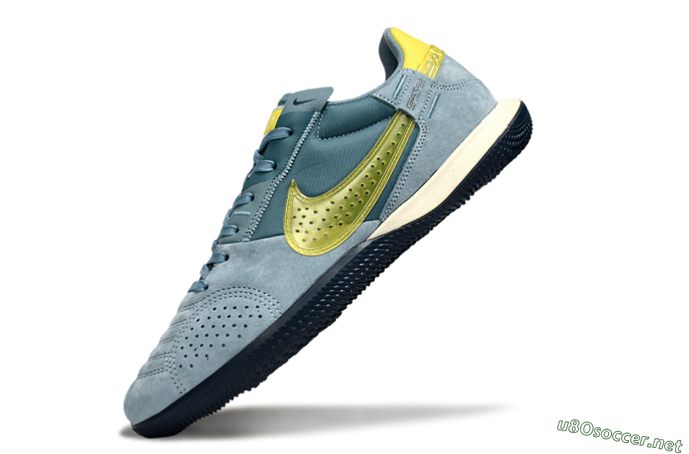 Men's Nike Street Gato IC Football Shoes - Blue/Yellow 5