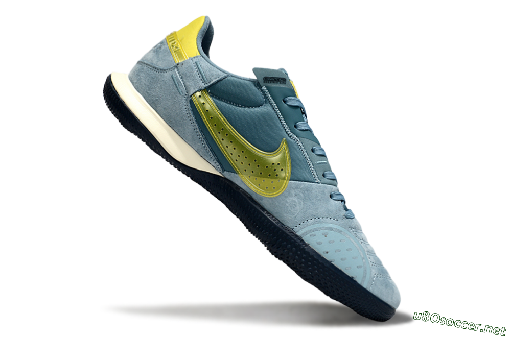 Men's Nike Street Gato IC Football Shoes - Blue/Yellow 4