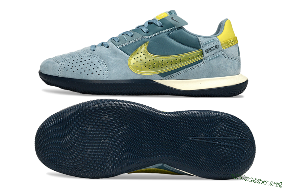 Men's Nike Street Gato IC Football Shoes - Blue/Yellow 1
