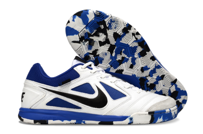 Men's Nike Lunar Gato 2 IC Football Shoes - White/Blue/Black