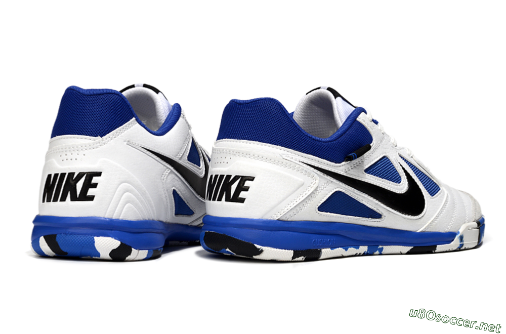 Men's Nike Lunar Gato 2 IC Football Shoes - White/Blue/Black 6