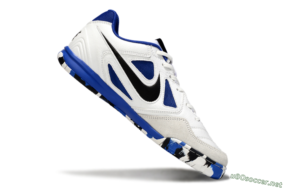Men's Nike Lunar Gato 2 IC Football Shoes - White/Blue/Black 4