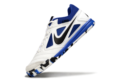 Men's Nike Lunar Gato 2 IC Football Shoes - White/Blue/Black