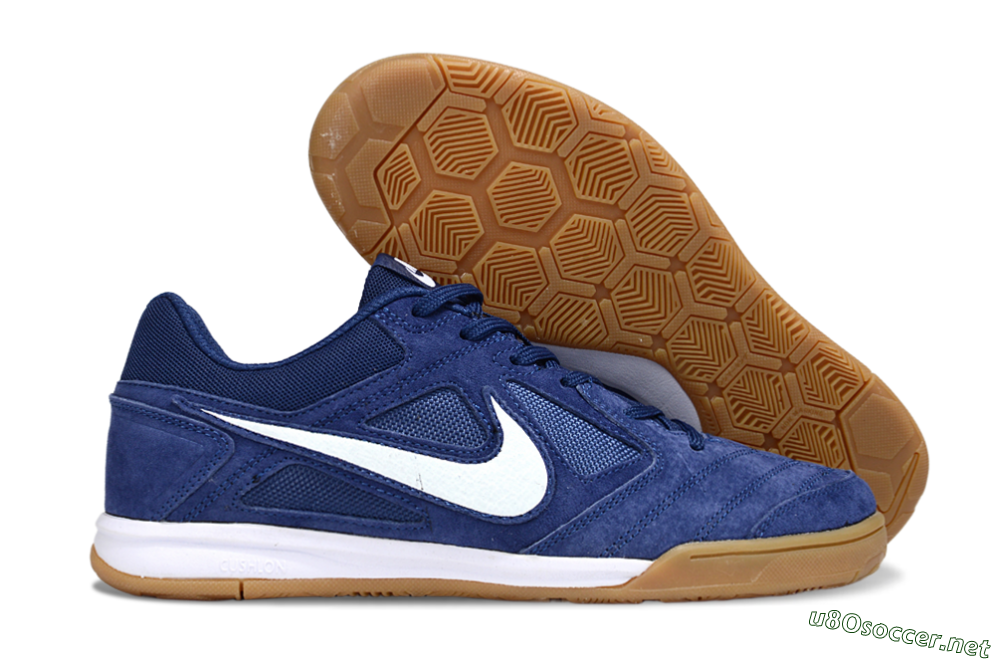 Men's Nike Lunar Gato 2 IC Football Shoes - Blue/White 2