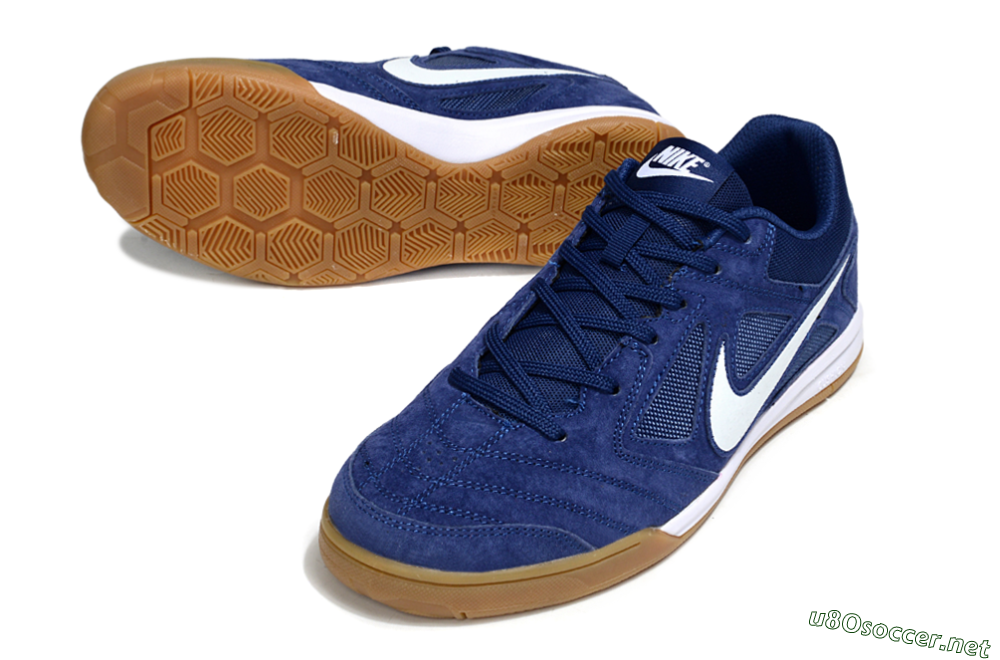 Men's Nike Lunar Gato 2 IC Football Shoes - Blue/White 3