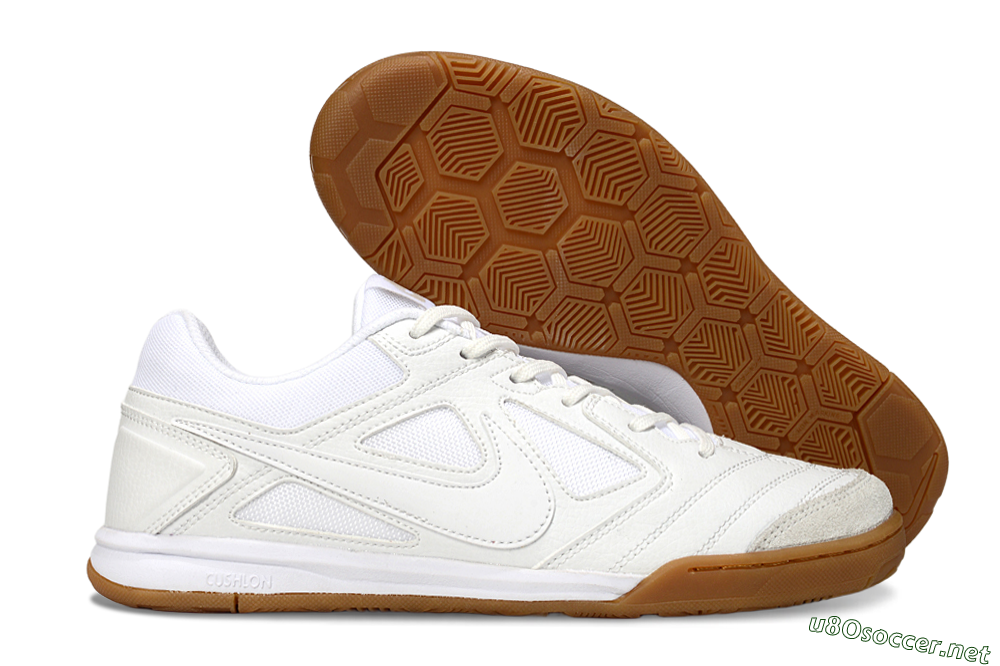 Men's Nike Lunar Gato 2 IC Football Shoes - Beige/White 2