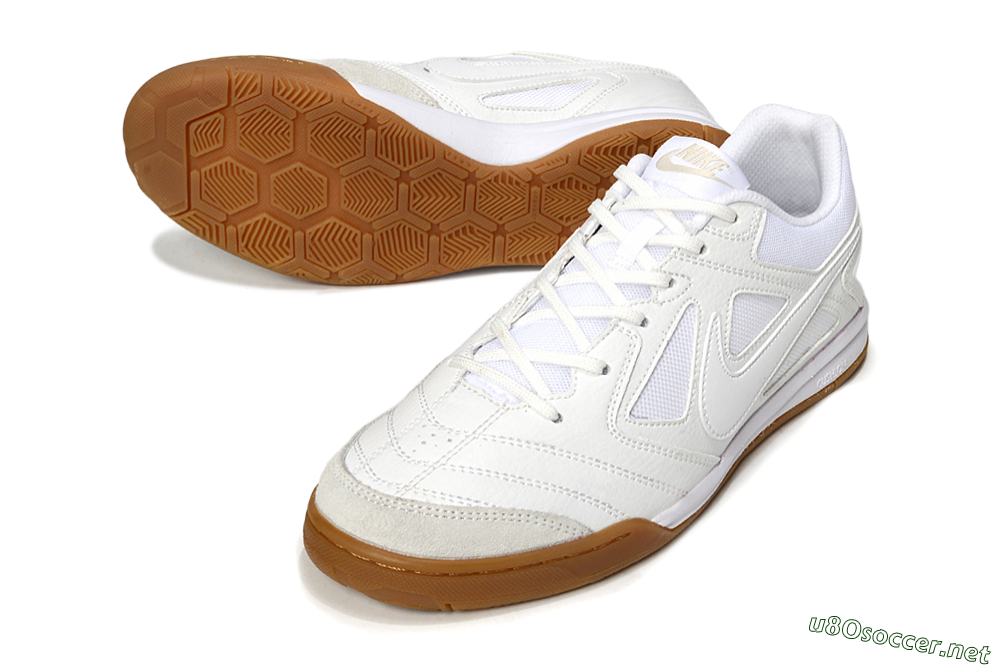 Men's Nike Lunar Gato 2 IC Football Shoes - Beige/White 3