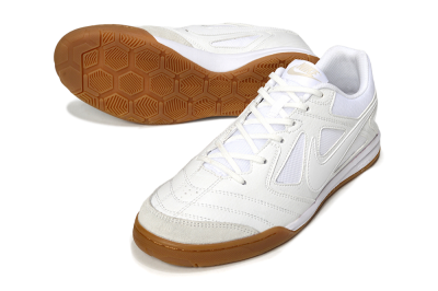 Men's Nike Lunar Gato 2 IC Football Shoes - Beige/White