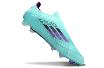 Men's Adidas F50 Elite Laceless FG Football Boots - Jade/Purple/Black