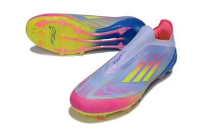 Men's Adidas F50 Elite Laceless FG Football Boots - Blue/Yellow/Red