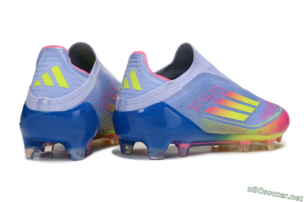 Men's Adidas F50 Elite Laceless FG Football Boots - Blue/Yellow/Red 6