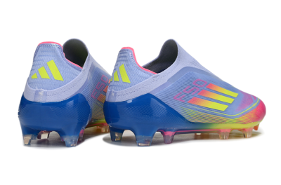 Men's Adidas F50 Elite Laceless FG Football Boots - Blue/Yellow/Red