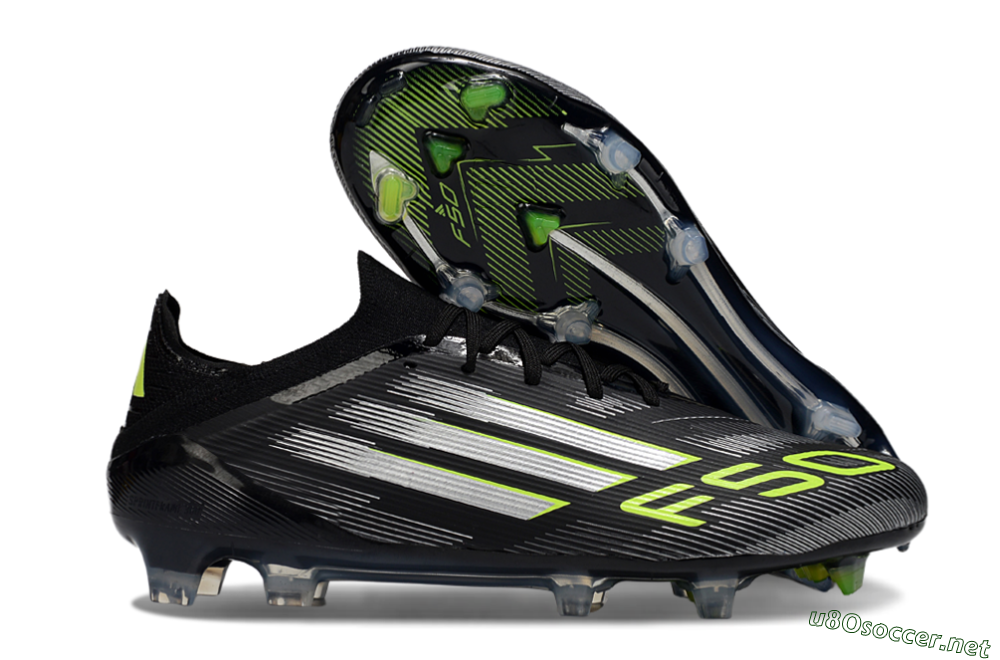 Men's Adidas F50 Elite FG Football Boots - Black/Silver/Yellow 2