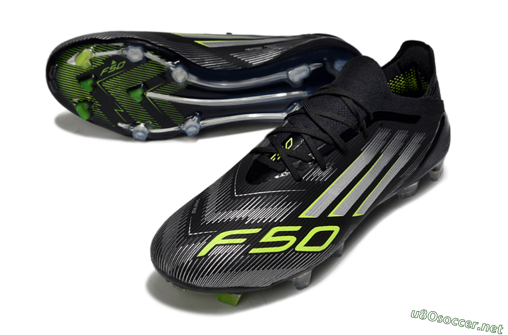 Men's Adidas F50 Elite FG Football Boots - Black/Silver/Yellow 3