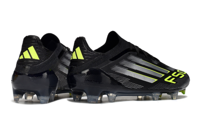 Men's Adidas F50 Elite FG Football Boots - Black/Silver/Yellow