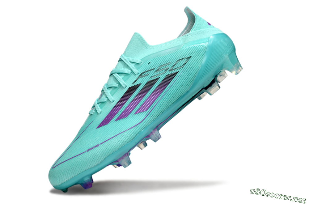 Men's Adidas F50 Elite FG Football Boots - Jade/Purple/Black 5