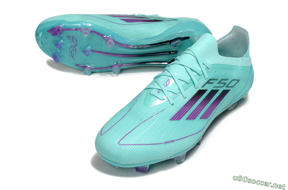 Men's Adidas F50 Elite FG Football Boots - Jade/Purple/Black 3