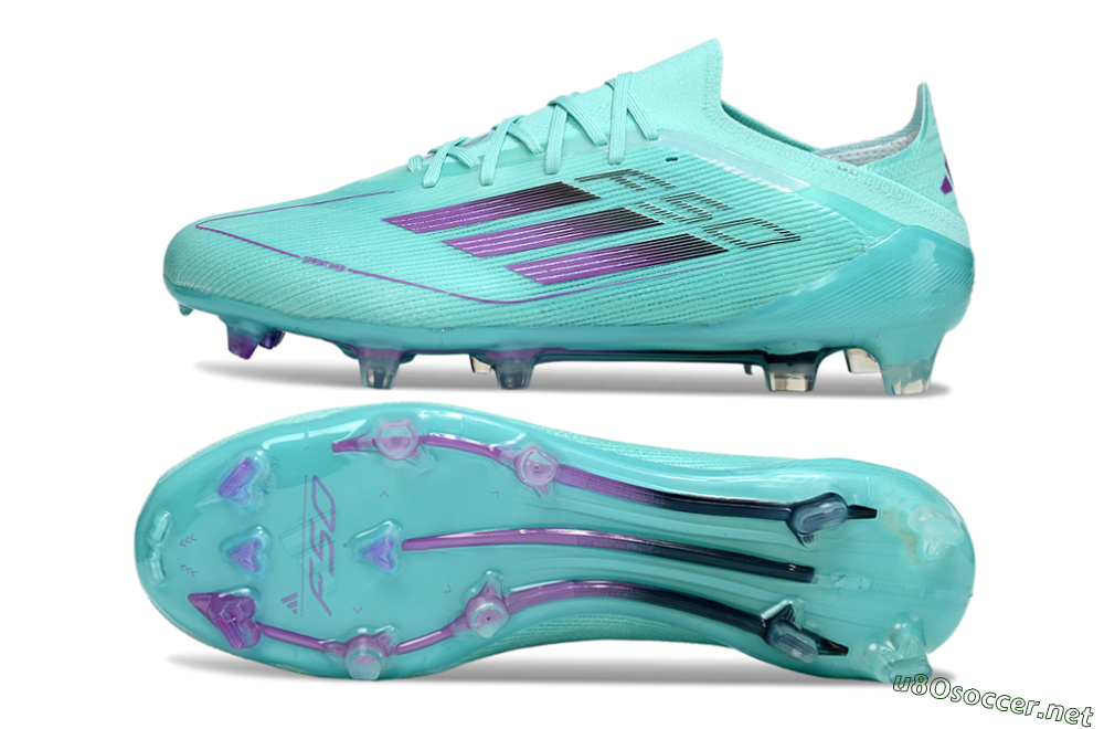Men's Adidas F50 Elite FG Football Boots - Jade/Purple/Black 1