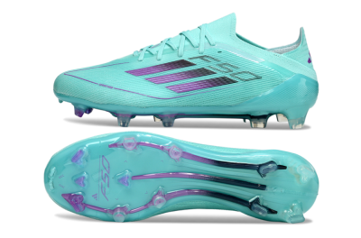 Men's Adidas F50 Elite FG Football Boots - Jade/Purple/Black