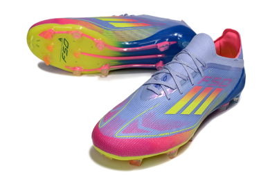 Men's Adidas F50 Elite FG Football Boots - Blue/Yellow/Pink