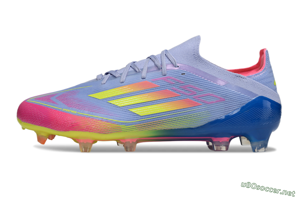 Men's Adidas F50 Elite FG Football Boots - Blue/Yellow/Pink 0