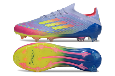 Men's Adidas F50 Elite FG Football Boots - Blue/Yellow/Pink