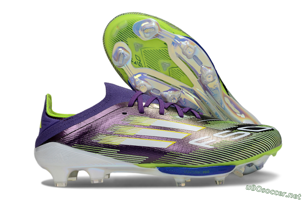 Men's Adidas F50+ Elite Lightstrike Pro FG Football Boots - Purple/White/Yellow 2