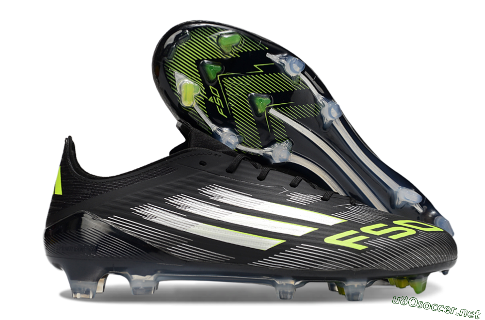 Men's Adidas F50 Elite FG Football Boots - Black/Silver/Yellow 2