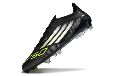 Men's Adidas F50 Elite FG Football Boots - Black/Silver/Yellow