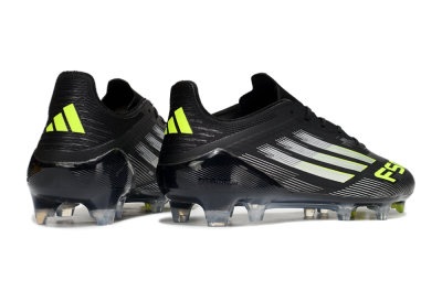 Men's Adidas F50 Elite FG Football Boots - Black/Silver/Yellow