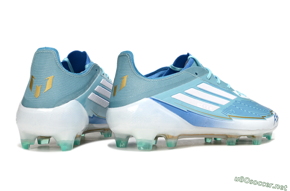 Men's Messi x Adidas F50 Elite FG Football Boots - Jade/White/Blue 6