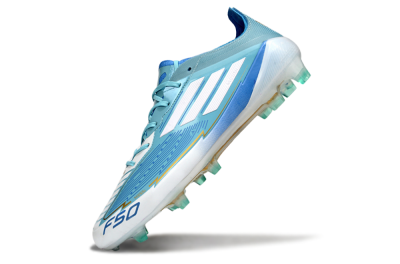 Men's Messi x Adidas F50 Elite FG Football Boots - Jade/White/Blue