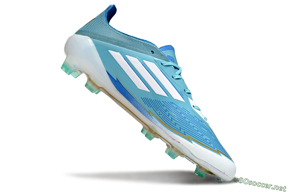 Men's Messi x Adidas F50 Elite FG Football Boots - Jade/White/Blue 4