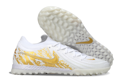 Men's Nike Phantom GX 2 Elite TF Football Shoes - White/Gold
