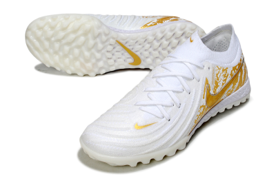 Men's Nike Phantom GX 2 Elite TF Football Shoes - White/Gold
