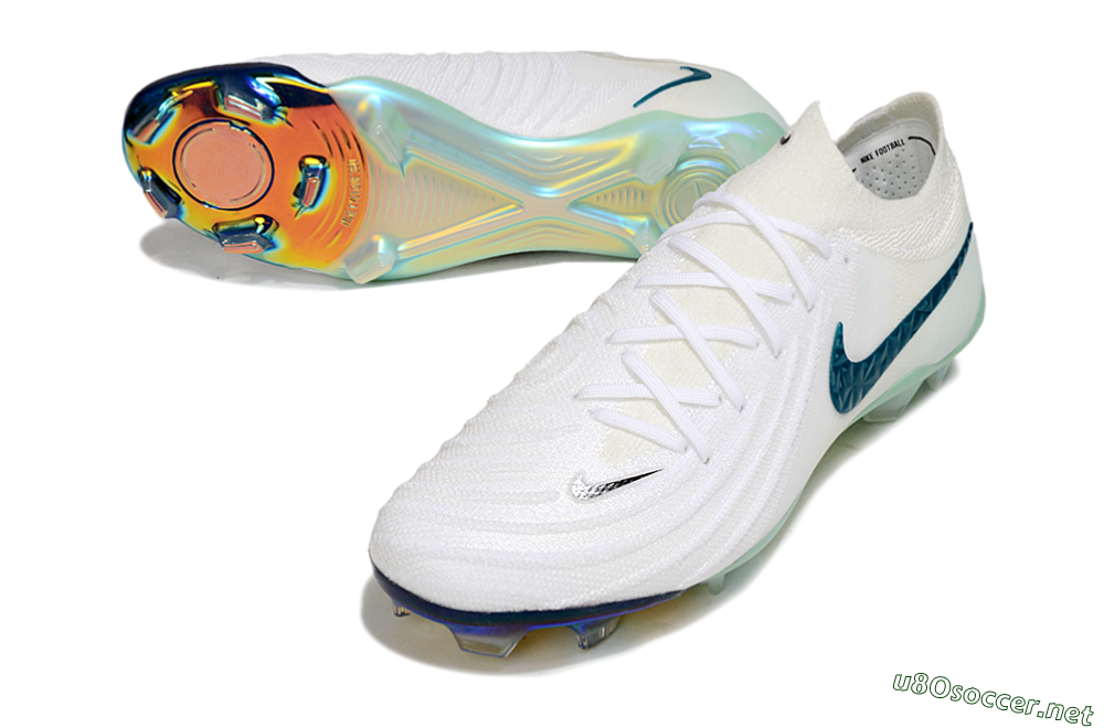 Men's Nike Phantom GX 2 Elite FG Football Boots - White/Black/Jade 3