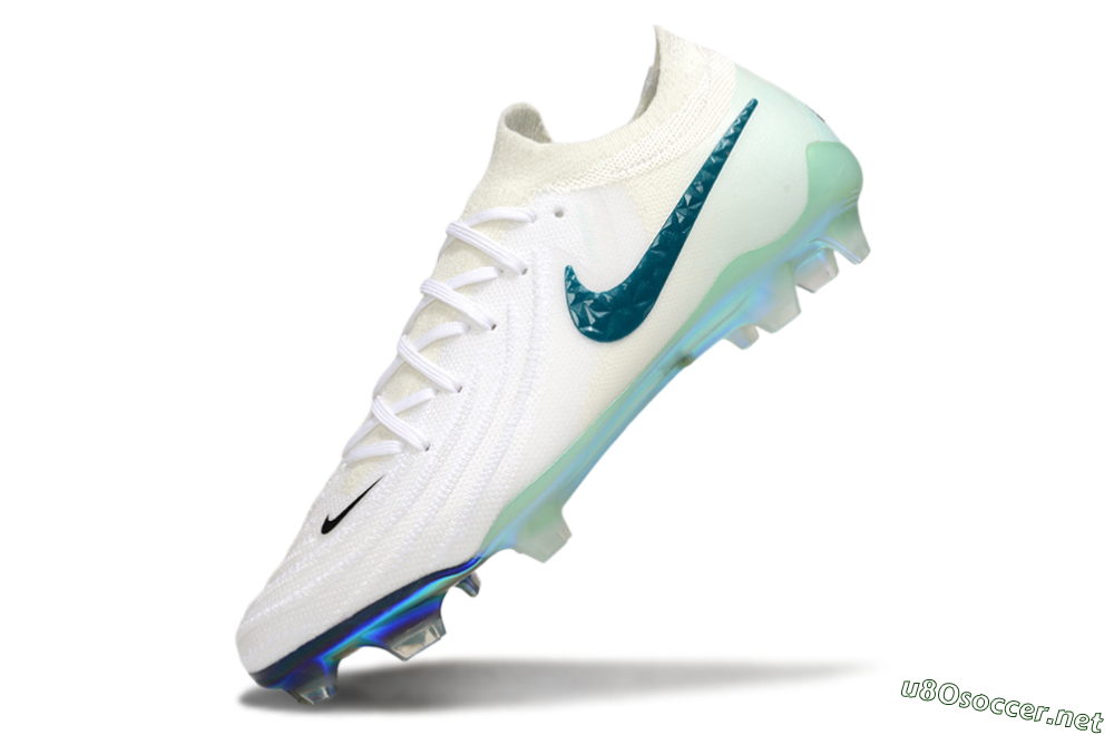 Men's Nike Phantom GX 2 Elite FG Football Boots - White/Black/Jade 5