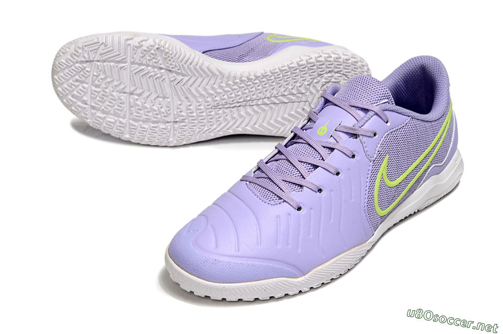Men's Nike Tiempo Legend 10 Academy IC Football Shoes - Purple/Yellow 3