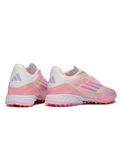 Unisex Adidas F50 Pro TF Football Shoes - Pink/Purple/Gold