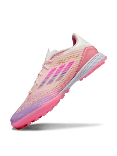 Unisex Adidas F50 Pro TF Football Shoes - Pink/Purple/Gold