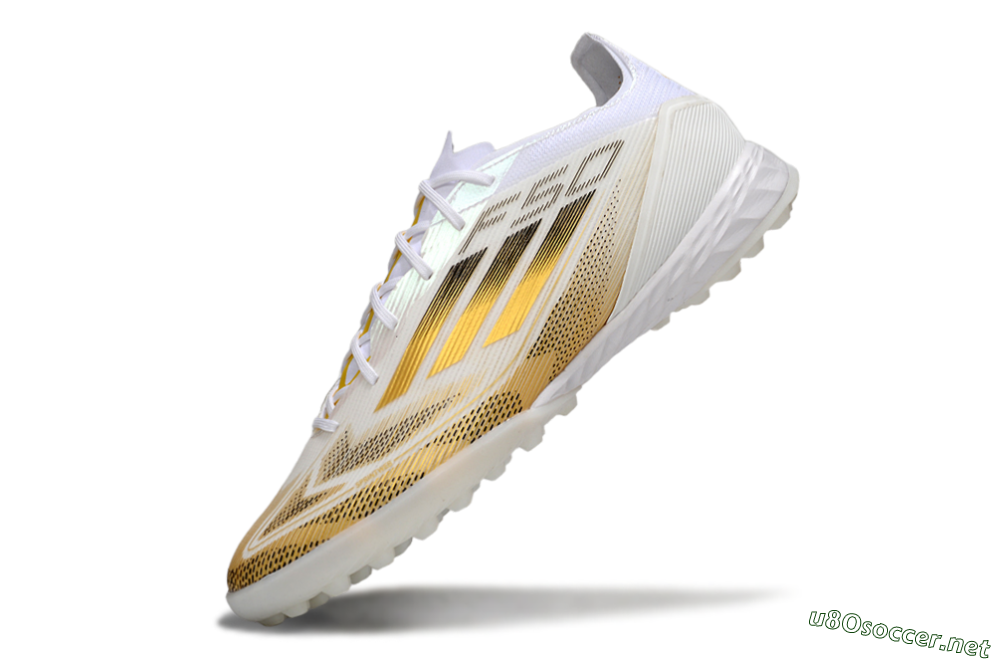 Men's Adidas F50 Elite Kings League TF Football Shoes - White/Yellow/Black 5