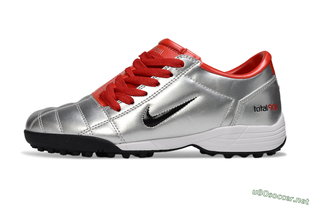 Unisex Nike Total 90 II TF Football Shoes - Silver/Black/Red 0