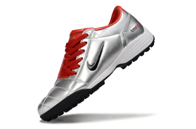 Unisex Nike Total 90 II TF Football Shoes - Silver/Black/Red