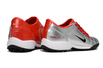 Unisex Nike Total 90 II TF Football Shoes - Silver/Black/Red